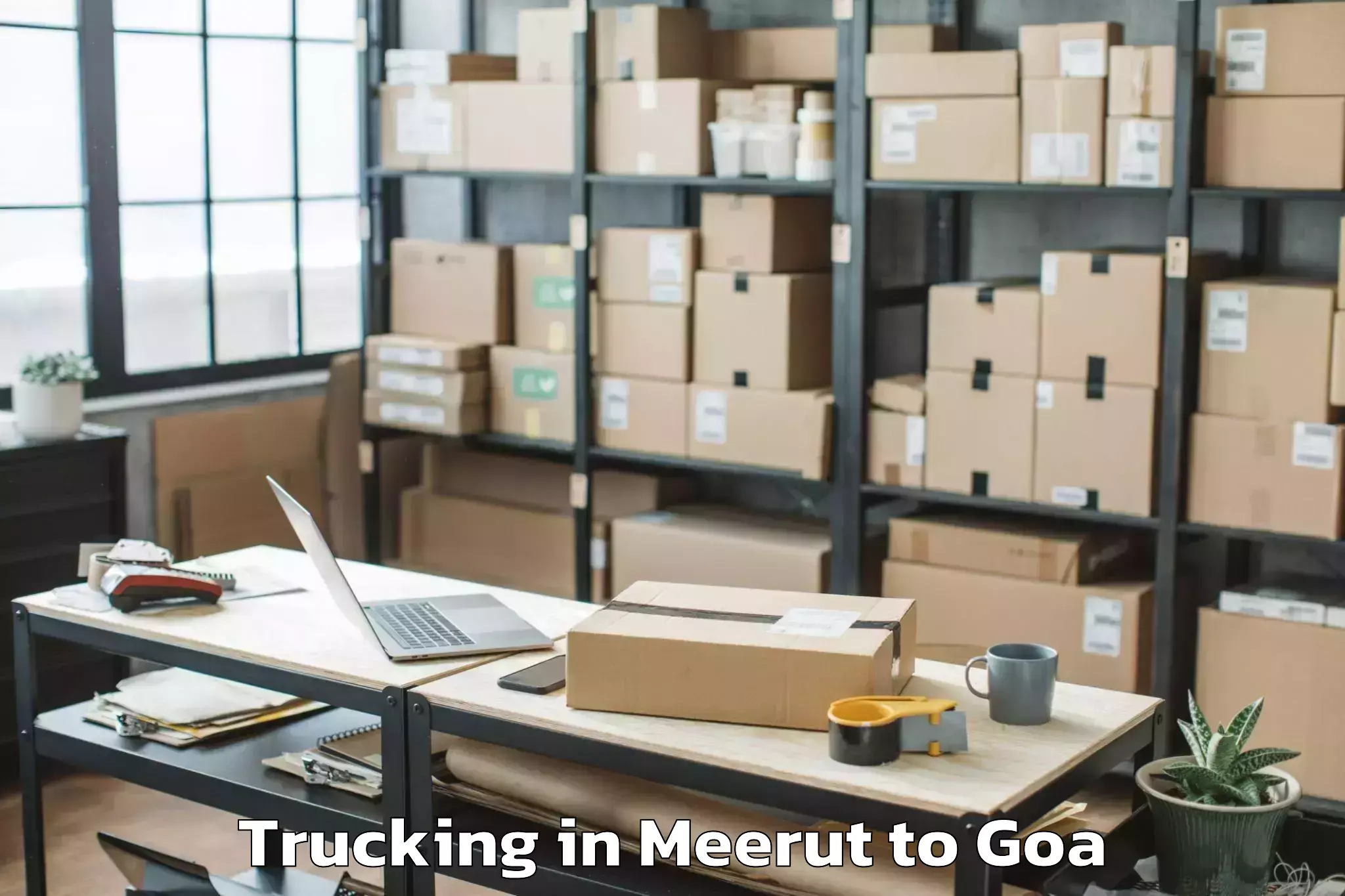 Easy Meerut to Goa Airport Goi Trucking Booking